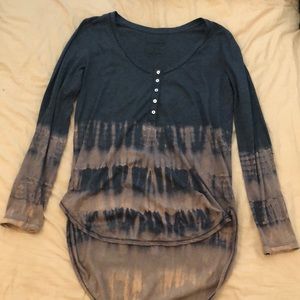 Long sleeve free people tie dye shirt